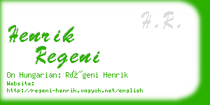 henrik regeni business card